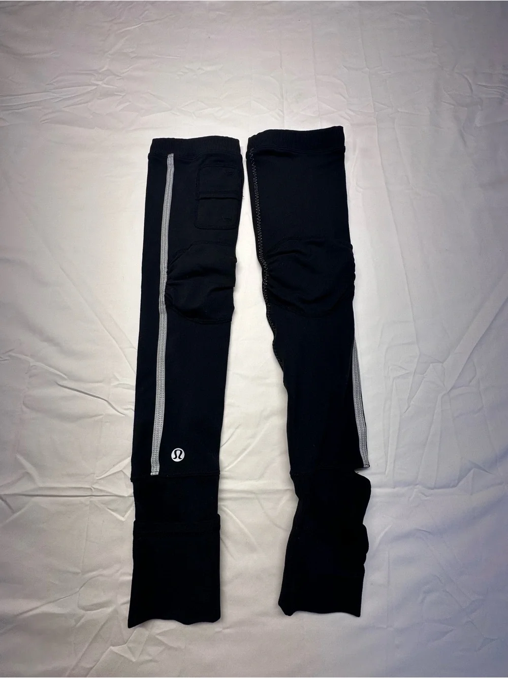 lululemon athletica Black Arm Sleeves with Reflective Stripe